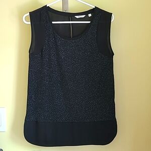 Sparkly black sleeveless top